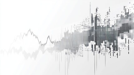 Poster - Abstract stock chart data visualization