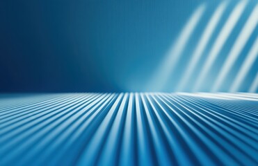 Poster - Abstract Background of Blue Stripes and Soft Light Creating a Calm and Tranquil Atmosphere in a Modern Artistic Style