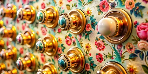 Poster - Long Exposure Photography: Repeating Floral Appliance Elements