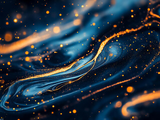 Poster - Dynamic abstract artwork digital space visual art cosmic background close-up fluid motion