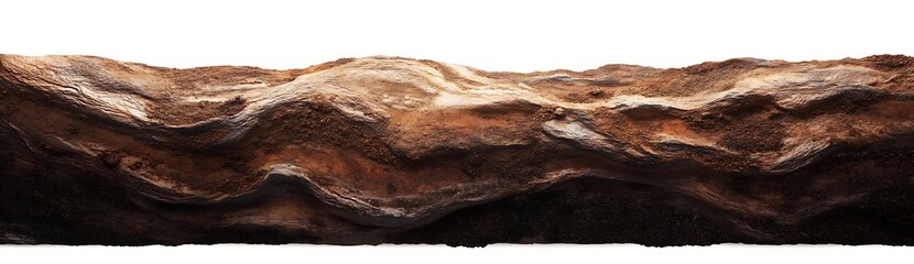 Poster - Textured landscape of rich earthy tones resembling waves of sand in natural environment : Generative AI