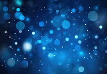 Poster - Abstract blue bokeh background with soft circular shapes and gentle lighting effects for digital design and creative projects