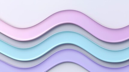 Poster - Abstract Waves of Smooth Pastel Colors for Modern Design Projects