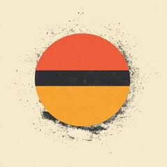 Poster - A Colorful Abstract Circular Composition With Three Distinct Horizontal Sections