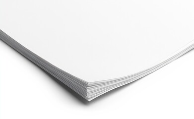 Fototapete - Stack of Clean White Paper Sheets Ideal for Printing and Writing Needs : Generative AI
