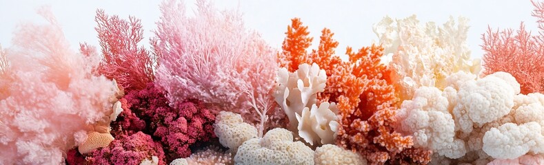 Poster - Vibrant Coral Reef with Various Colors Showcasing the Beauty of Marine Life in the Ocean : Generative AI