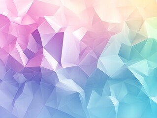 Fototapete - Abstract pastel geometric background featuring soft colors and triangular shapes for creative design : Generative AI