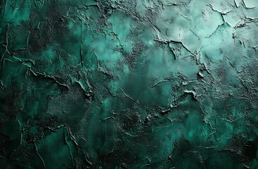 Fototapete - Dark green textured surface resembling a natural stone or paint for artistic endeavors : Generative AI