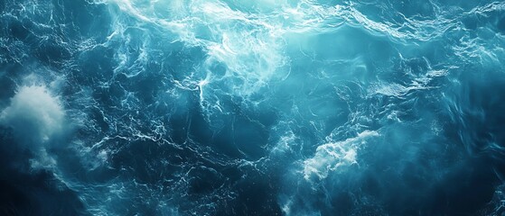 Poster - Dramatic ocean waves crashing against each other creating a tumultuous seascape full of energy : Generative AI