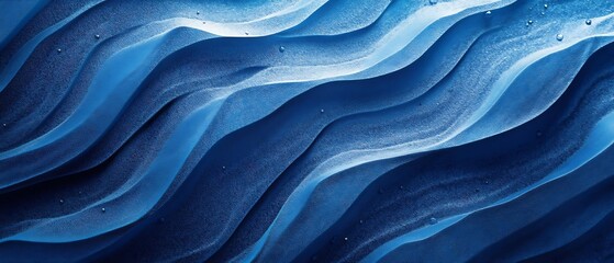 Poster - Elegant wavy patterns resembling flowing water creating a smooth and soothing abstract background : Generative AI