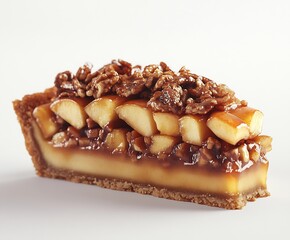 Aufkleber - Irresistible apple pie slice featuring a crunchy topping with caramelized apples and a rich filling : Generative AI
