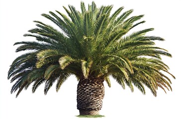 Poster - Lush green palm tree flourishing in a natural outdoor setting with bright sunshine : Generative AI