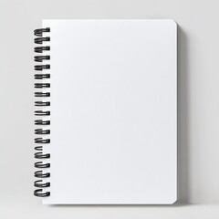 Leinwandbilder - Empty spiral bound notebook ready for sketches notes or creative thoughts on a minimalistic background : Generative AI