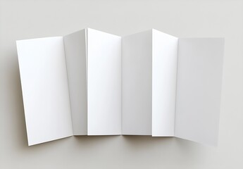 Poster - Blank trifold brochure design with empty pages for customization and printing options : Generative AI