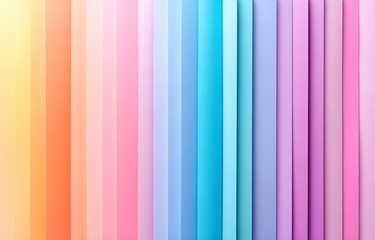 Leinwandbilder - Softly Colored Pastel Background with Vertical Stripes in a Range of Shades : Generative AI