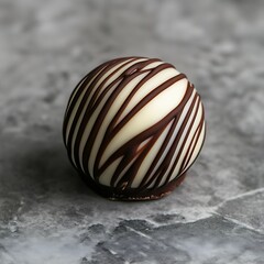Poster - Gorgeous swirl chocolate truffle highlighting exquisite detailing and a delightful taste experience : Generative AI