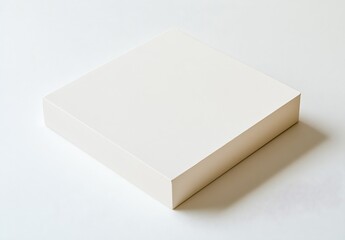 Leinwandbilder - Modern white square box on a minimalistic background perfect for product presentations or creative displays : Generative AI