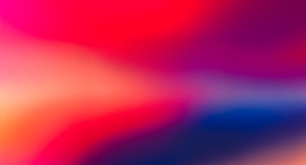 Fototapete - Abstract background with smooth color transitions. Soft gradients of pink, red, orange, purple and blue create a dreamy, vibrant and blurred appearance.