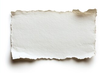 Poster - Torn edge of textured handmade paper revealing natural fibers and subtle color variations in a rustic style : Generative AI