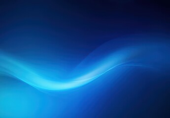 Poster - Abstract flowing waves in shades of blue showcasing tranquility and depth with a soft gradient for artistic or background use in visual designs