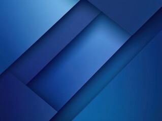 Poster - abstract geometric pattern design featuring varying shades of blue, emphasizing depth and modern aes