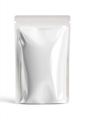 Poster - Empty white pouch package ready for branding design and product packaging : Generative AI