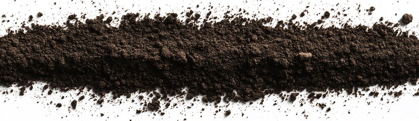 Poster - Rich and dark coffee grounds scattered on a clean surface ready for brewing : Generative AI