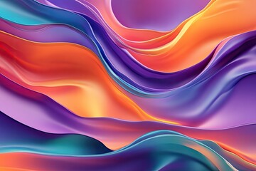 Aufkleber - Vibrant abstract flowing fabrics