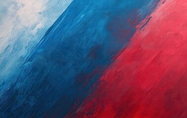 Poster - Abstract painting with vibrant blue and red colors blending smoothly, creating a dynamic and energetic visual experience for modern art enthusiasts