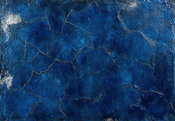 Poster - Abstract textured blue background with cracks in artistic design for creative projects, wallpaper, and commercial use showcasing rich hues and depth