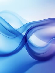 Aufkleber - Abstract Waves in Gradients of Blue and Purple Evoking Calmness and Serenity for Background or Design Use