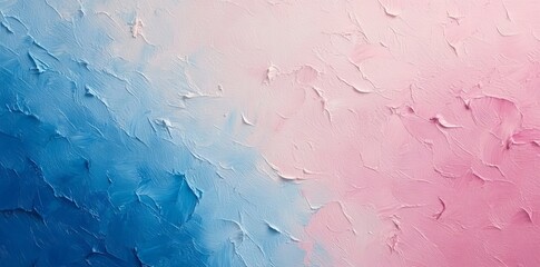 Poster - An up-close look at a colorful abstract artwork with a rough texture, showcasing neon blue, pink, and yellow hues, using oil brushstrokes and a palette knife on canvas