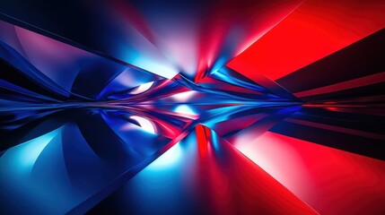 Poster - Abstract Colorful Digital Art with Dynamic Light and Sharp Angles