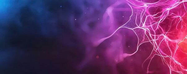 Poster - A vibrant abstract background featuring swirling shades of blue, purple, and pink, evoking a sense of energy and movement.