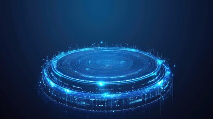 Poster - Abstract digital pedestal display technology background