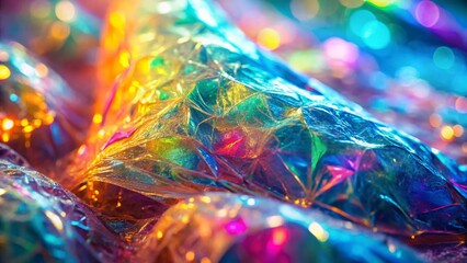 Poster - Shrink Wrap Texture Bokeh Background: Abstract Packaging Design
