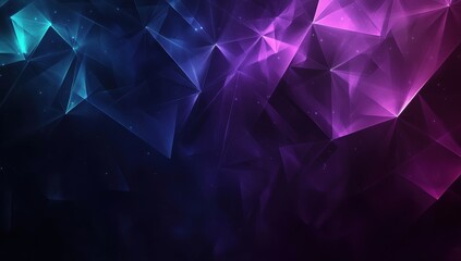 Poster - Colorful Abstract Polygonal Background with Multicolored Triangles and Soft Gradient in Shades of Blue and Pink for Modern Digital Art Projects