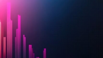 Poster - A vibrant abstract background featuring vertical lines in shades of pink and blue, set against a dark backdrop.