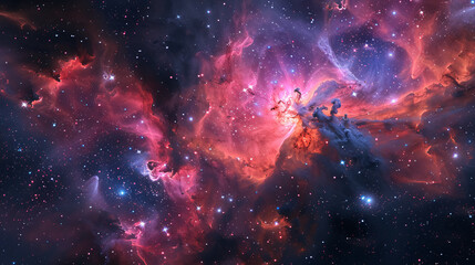 Deep space with a high-definition star field background. A colorful starry night sky in outer space.