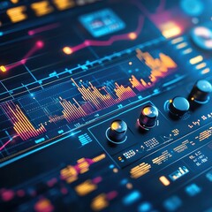 Poster - Vibrant Data Visualizations on a High-Tech Digital Interface
