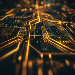 Fototapete - Abstract Technology Background with Circuit Board Pattern