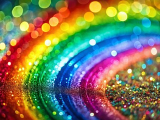 Poster - Vibrant Rainbow Glitter Texture: St. Patrick's Day Festive Background
