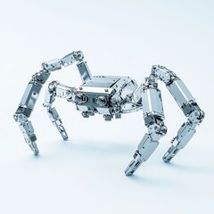 Poster - Futuristic Robot Spider Model with Metallic Finish and Flexible Joints
