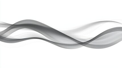 Poster - Elegant Abstract Waves in Black and White for Creative Design Projects