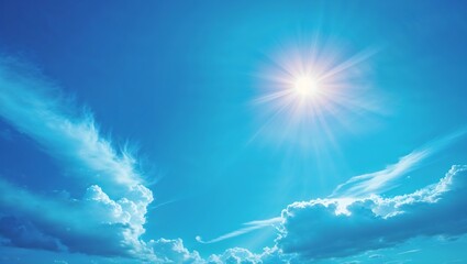 Aufkleber - blue sky with light clouds