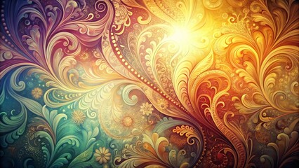 Poster - Vintage Gradient Background Flowing Patterns Artistic Presentation Stock Photo