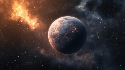 Wall Mural - the beauty of planets surrounded by nebulae