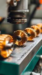 Poster - Advanced industrial machine featuring a large gear wheel signifying innovation in modern manufacturing processes