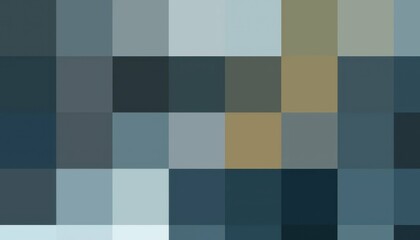 Poster - Abstract Color Blocks in Shades of Blue and Green for Art Use