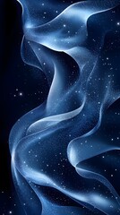 Poster - Stunning blue background with sparkling stars creating a cosmic and dreamy atmosphere ideal for illustrative use